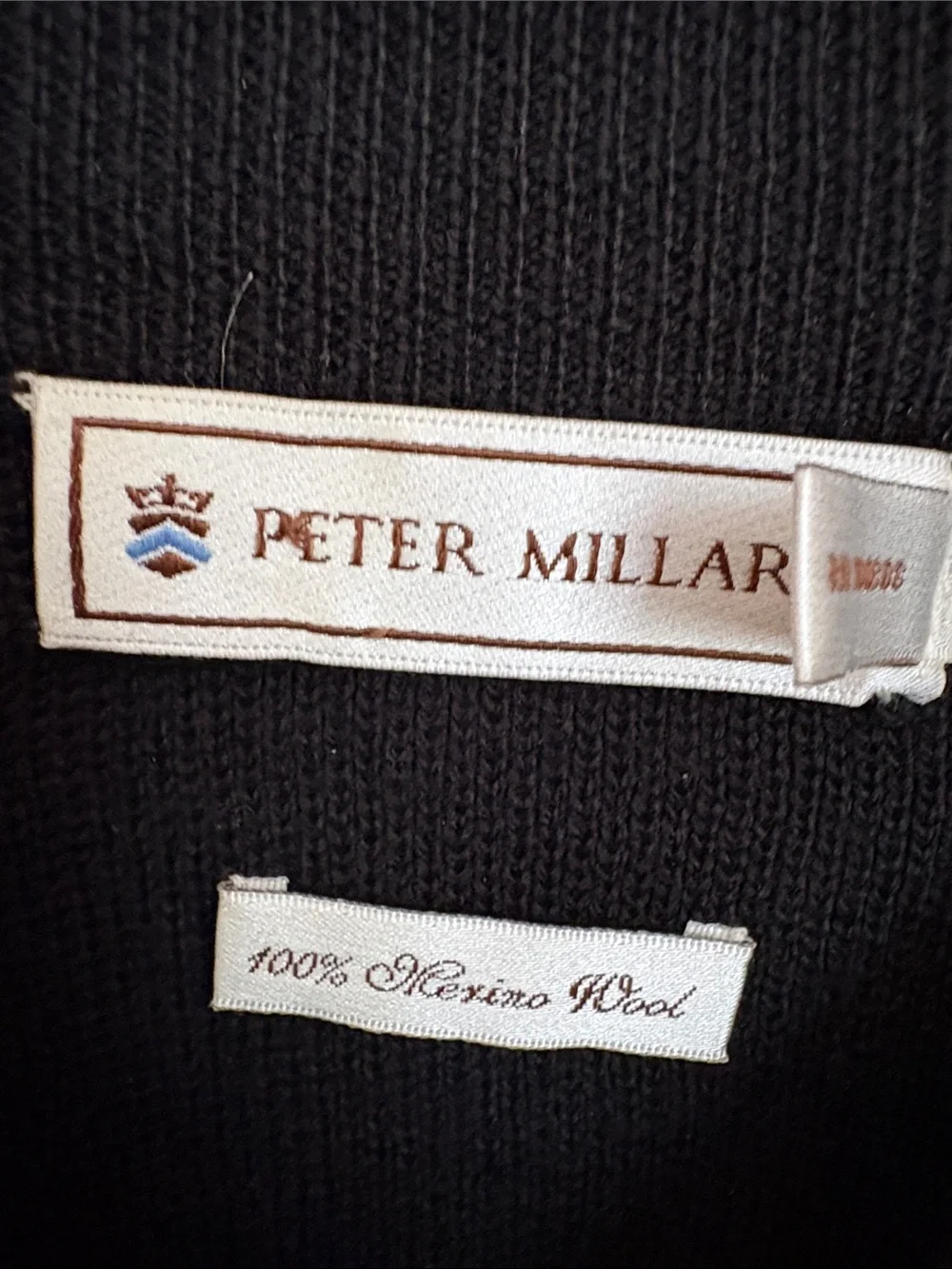 Peter Millar extra fine Italian  Merino Wool Full Zip Knit Vest